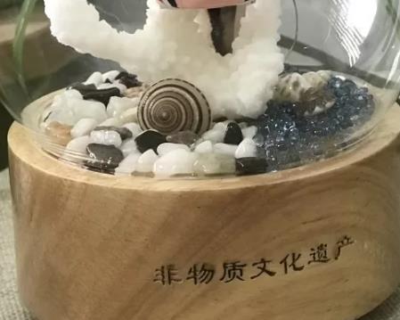 蟹壳画水晶球:温州洞头区特色旅游商品蟹壳画水晶球,产地宝